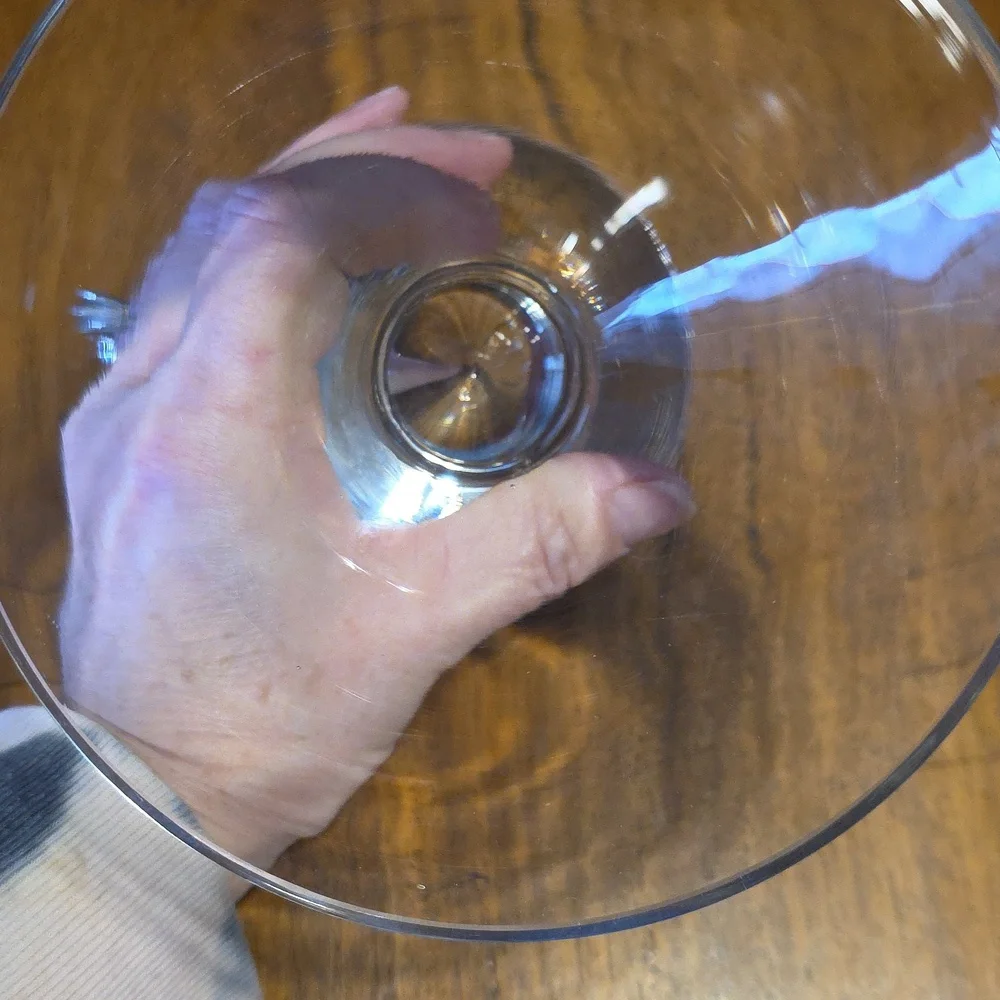 Elegant Clear Glass Martini Glass